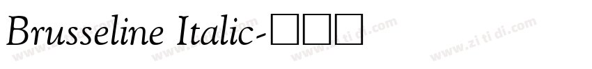 Brusseline Italic字体转换